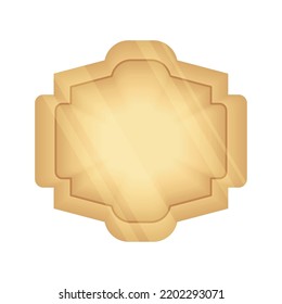 Gold Badge Flat Icon Design Element