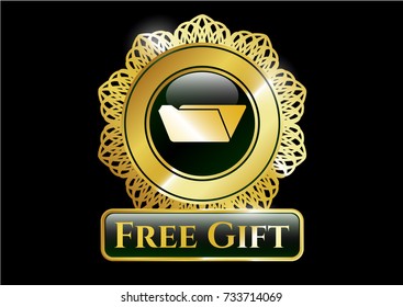  Gold badge with folder icon and Free Gift text inside