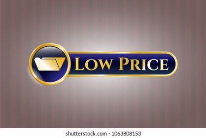  Gold badge with folder icon and Low Price text inside