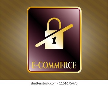  Gold badge with inaccessible icon and e-commerce text inside
