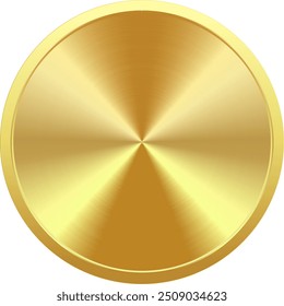 Etiqueta realista vazia de insígnia de distintivo dourado