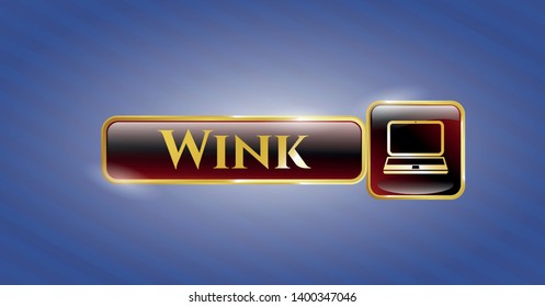  Gold badge with laptop icon and Wink text inside