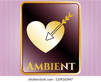  Gold badge with love icon and Ambient text inside