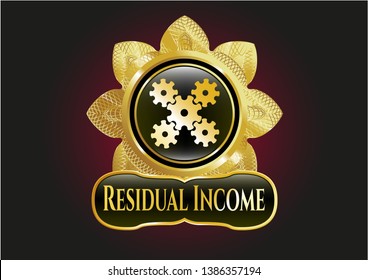  Gold badge with mechanism icon and Residual Income text inside