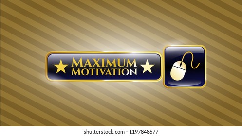  Gold badge with mouse icon and Maximum Motivation text inside