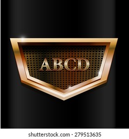 gold badge on mesh