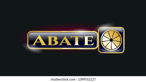  Gold badge with orange icon and Abate text inside