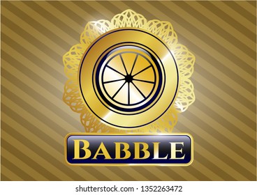  Gold badge with orange icon and Babble text inside