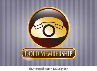  Gold badge with phone icon and Gold Membership text inside