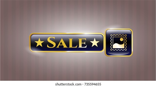  Gold badge with picture icon and Sale text inside