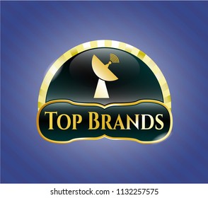  Gold badge with radar icon and Top Brands text inside