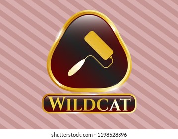  Gold badge with roller brush icon and Wildcat text inside