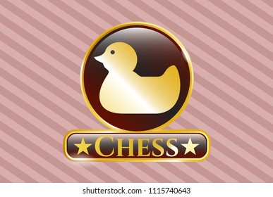  Gold badge with rubber duck icon and Chess text inside