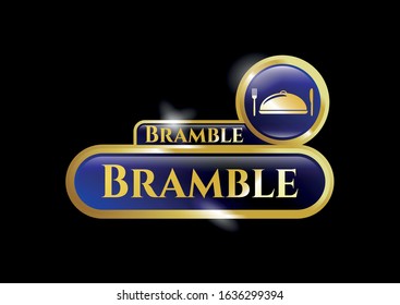  Gold badge with special food icon and Bramble text inside