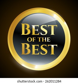 Gold badge with text best of the best inside