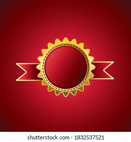 goldenes Vektordesign und rote Noten.