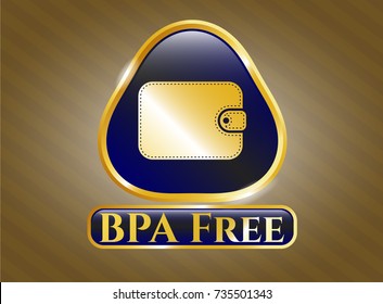  Gold badge with wallet icon and BPA Free text inside