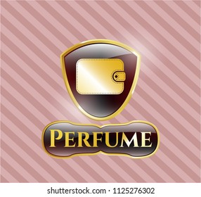  Gold badge with wallet icon and Perfume text inside