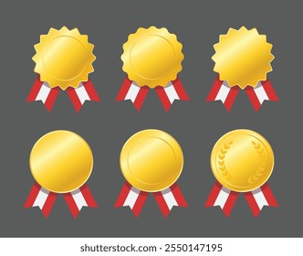 Insignias de oro de diferentes Formas geométricas