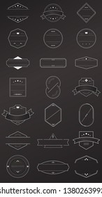 Insignias de oro en la colección de vectores de fondo negro