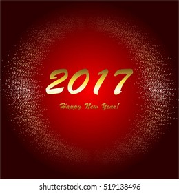 Gold ball on a red background.