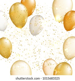 Gold balloon vector background