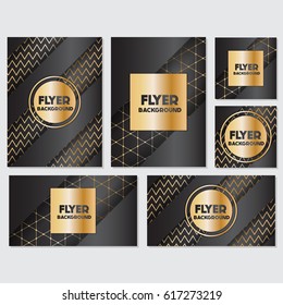 Gold banner background flyer style Design Template,Vector Illustration