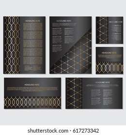 Gold banner background flyer style Design Template,Vector Illustration