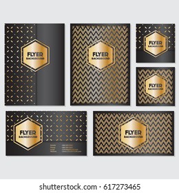 Gold banner background flyer style Design Template,Vector Illustration
