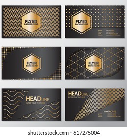 Gold banner background flyer style Design Template,Vector Illustration