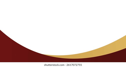 Gold Banner Header Wave Red and Gold