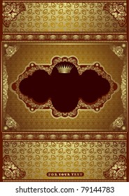 gold banner luxury background label