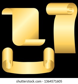 gold banner or ribbon