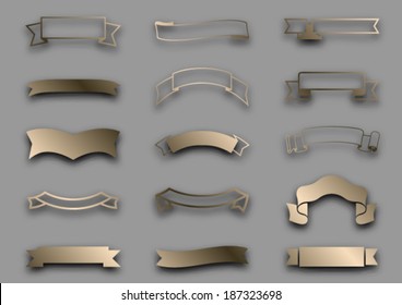 gold banner set