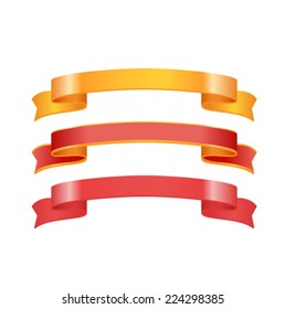 Gold banner set on red background.