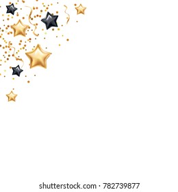 Gold banner star background