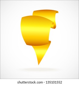 gold verti?al banner for the text