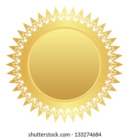 gold banner. vector