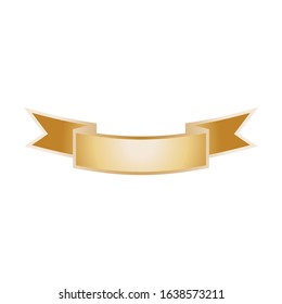 Gold banner vector. Royal illustration of golden banner. Eps 10
