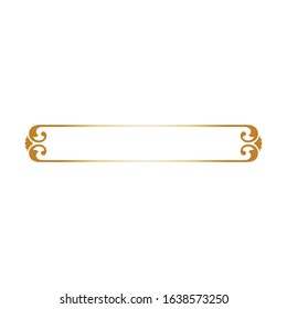 Gold banner vector. Royal illustration of golden banner. Eps 10