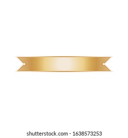 Gold banner vector. Royal illustration of golden banner. Eps 10