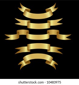 Gold Banners. vector illustration