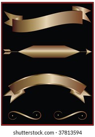 Gold banners - vector illustration for you