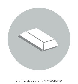 icono de la insignia de la barra dorada. Glifo simple, vector plano de iconos bancarios para ui y ux, sitio web o aplicación móvil