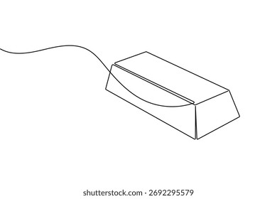 Gold bar continuous line drawing finance concept vector illustration