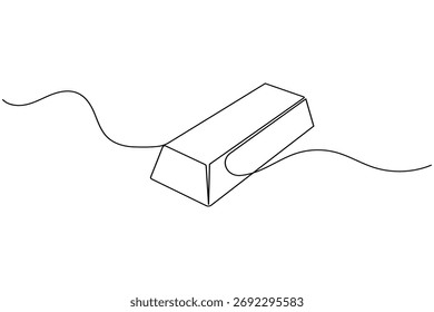 Ilustración vectorial de concepto de finanzas de dibujo de línea continua de barra de oro