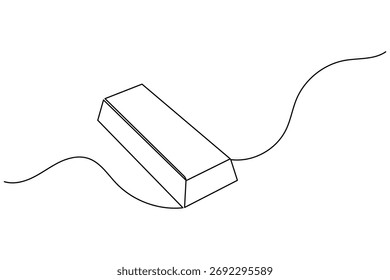 Gold bar continuous line drawing finance concept vector illustration