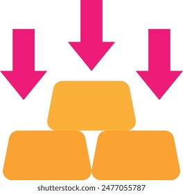 Goldbarren-Währung 3D-Rendering-Symbol Illustration