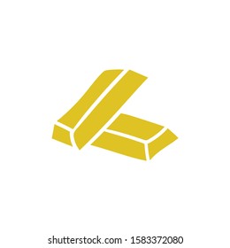 gold bar doodle icon vector hand drawing 