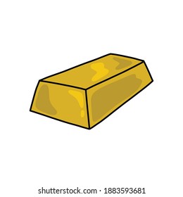icono del doodle de la barra dorada, ilustración del vector